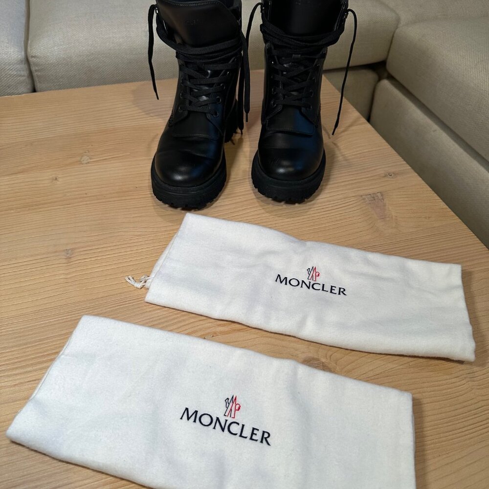 Moncler Combat Boots - Black (Women's EU 38/Size 8) - Picture 12 of 13